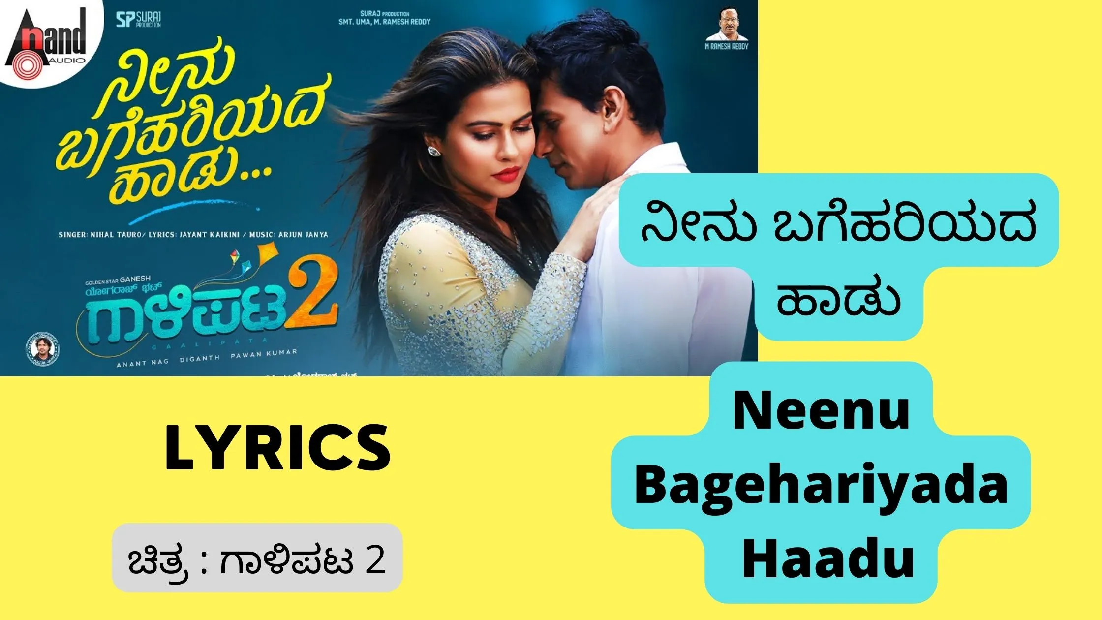 Neenu Bagehariayada Haadu Lyrics